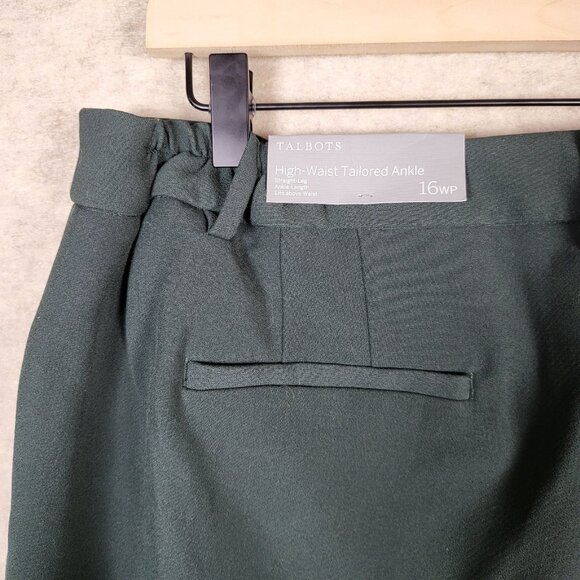 Talbots Womens Slacks Plus Size 16W, High Waist, Green, NWT ✨️ - Picture 5 of 15